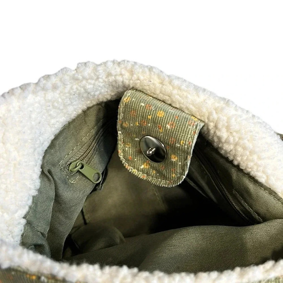 corduroy purse, cotton
shoulder,women ,Sherpa,boho
snap, zip,hoops,floral,grunge - Picture 6 of 13